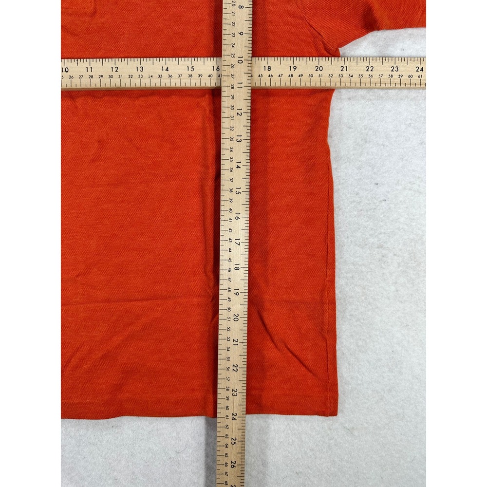 Lacoste Classic Fit Polo Shirt Mens Large Orange Cotton Pique Short Sleeve Logo - Picture 4 of 6